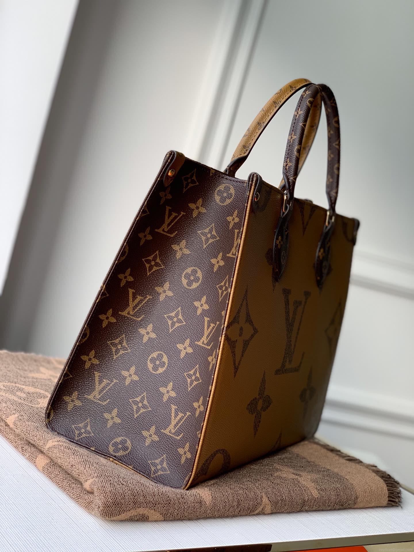 LV M45321 Louis Vuitton Onthego MM Bag M45320 Monogram and Monogram Reverse