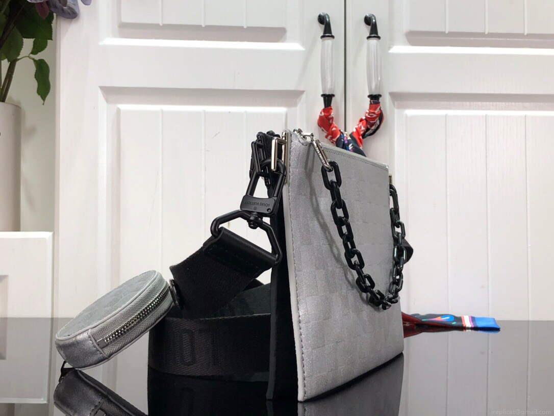 LV M59681 Louis Vuitton In The Loop Trio Pouch Silver