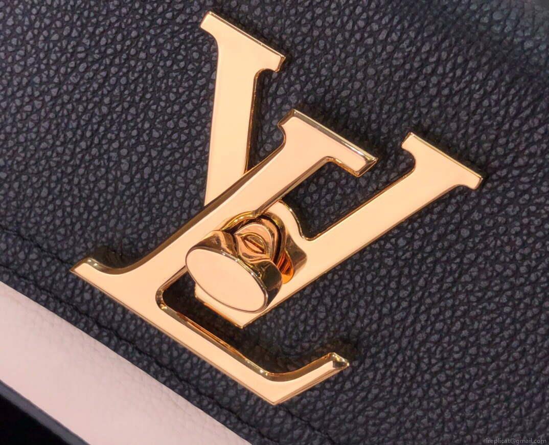 LV M80898 Louis Vuitton Lockme Pouch Black