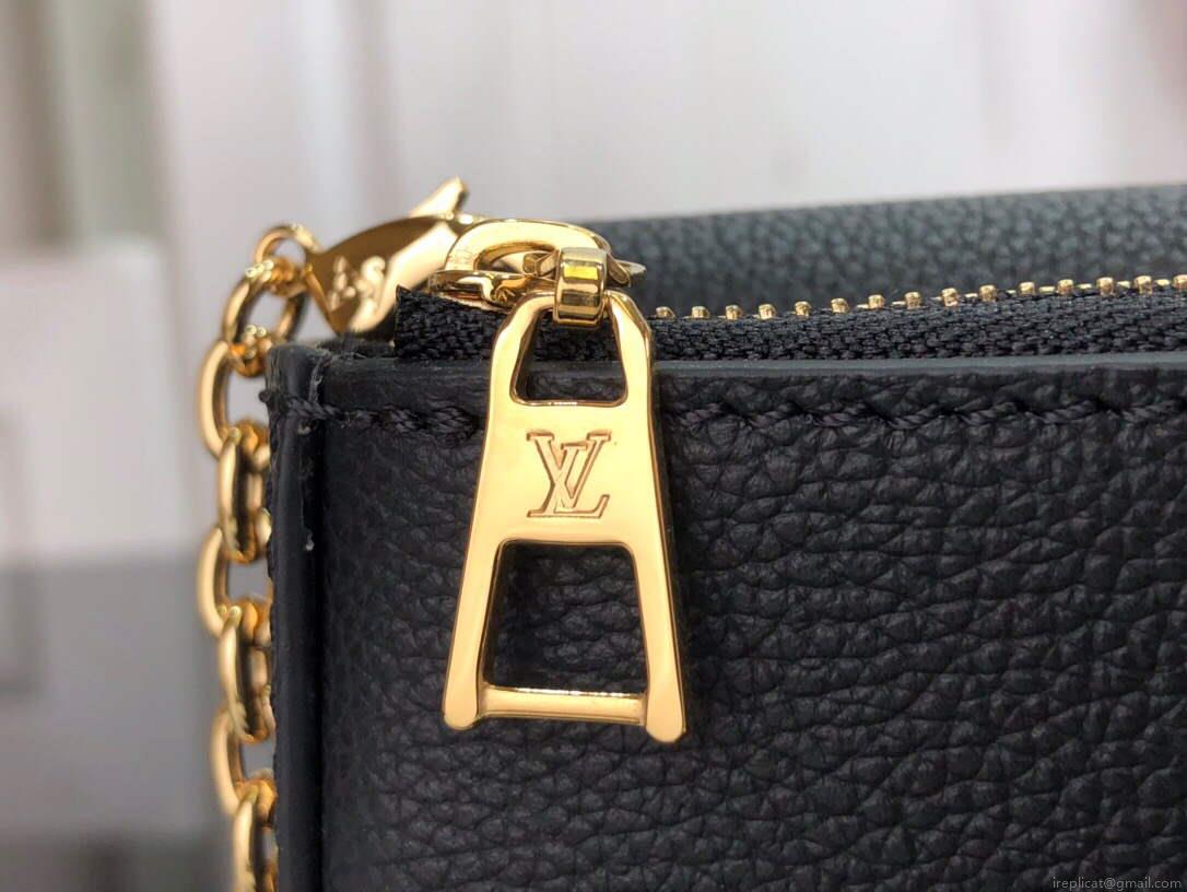 LV M80898 Louis Vuitton Lockme Pouch Black