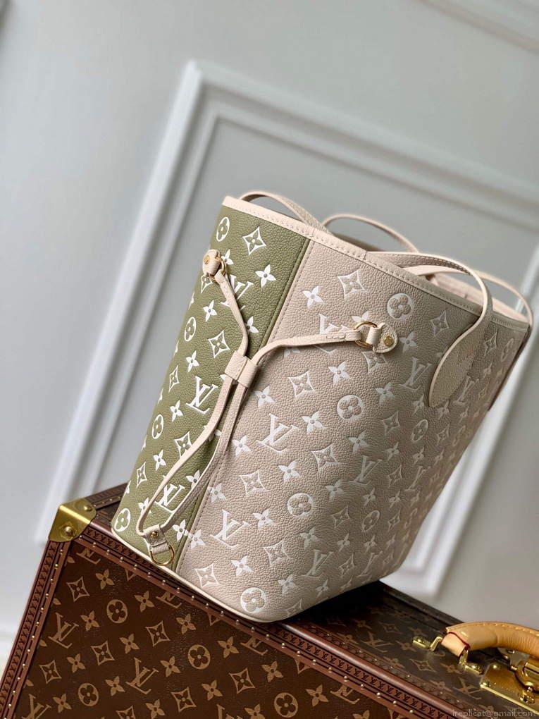 LV M46102 Louis Vuitton Neverfull MM Tote Bag M46103
