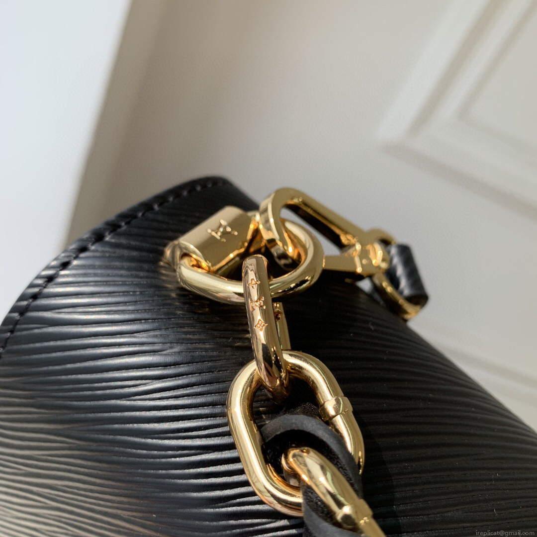 LV M59887 Louis Vuitton Twist MM EPI Leather Bag Black