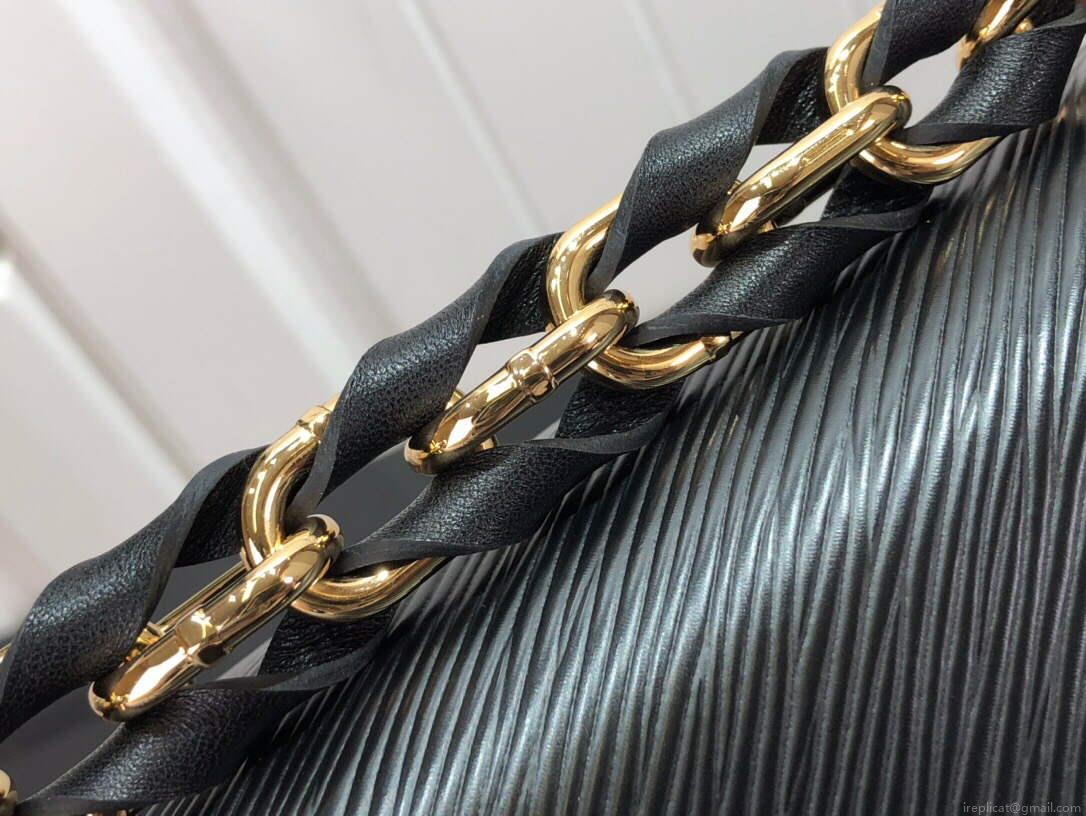 LV M53754 Louis Vuitton Twist MM Epi Grained Cowhide Leather Black