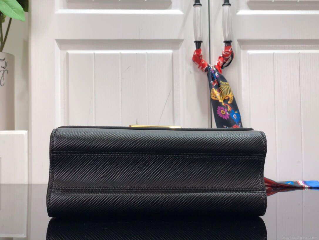 LV M53754 Louis Vuitton Twist MM Epi Grained Cowhide Leather Black