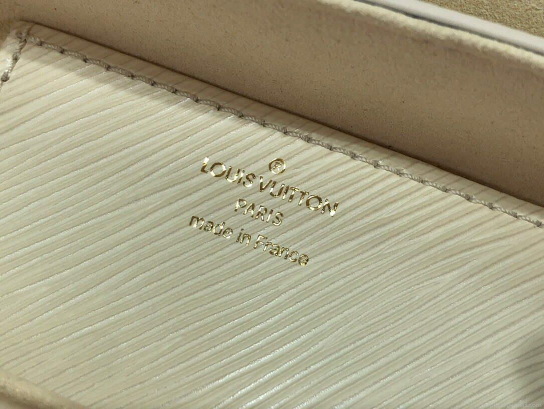 LV M53754 Louis Vuitton Twist MM Epi Grained Cowhide Leather Quartz White