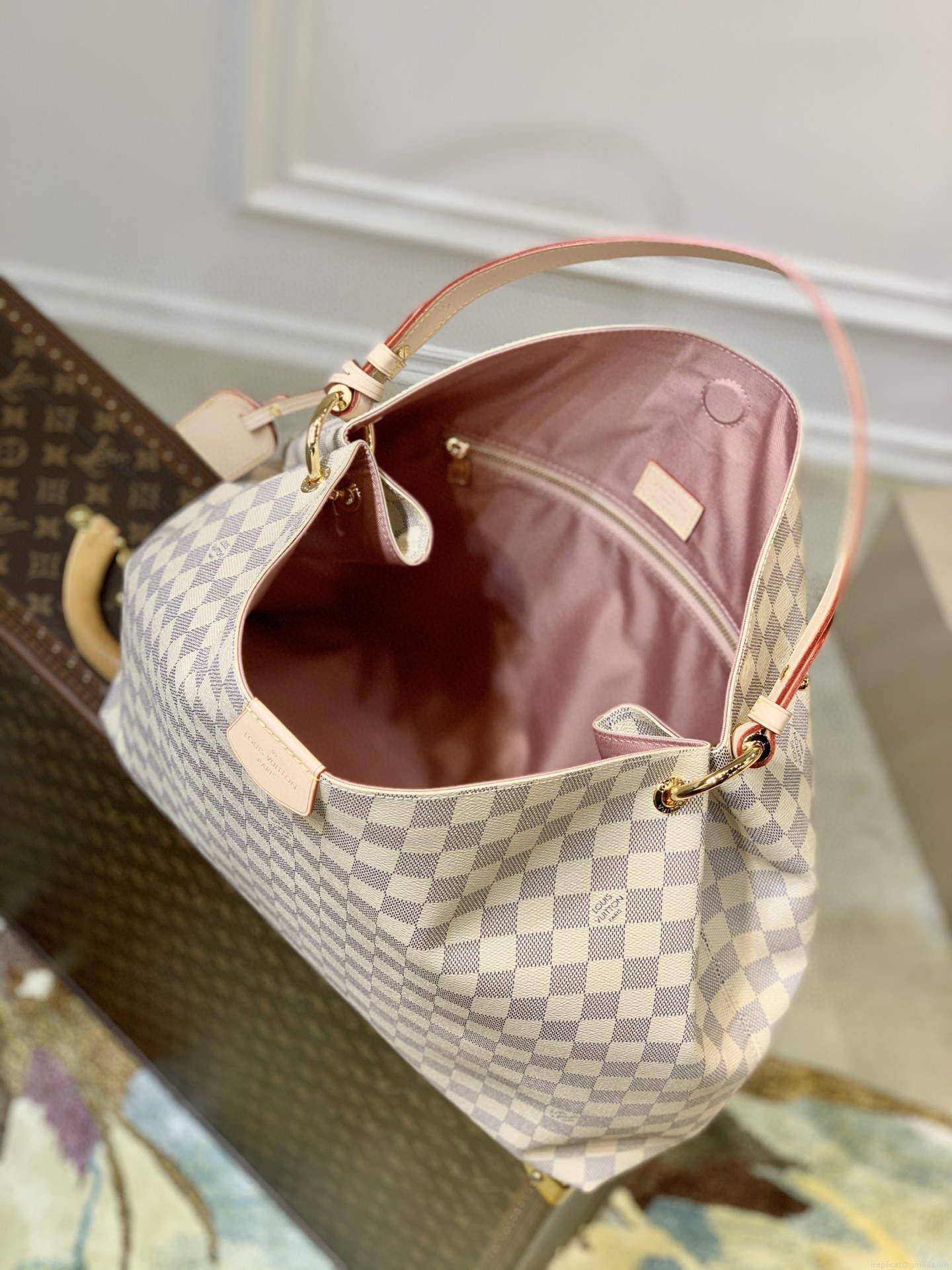 LV N42233 Louis Vuitton Graceful MM Damier azur canvas