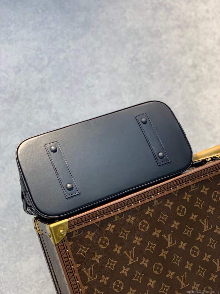 LV M20355 Louis Vuitton Alma PM Handbag Patent Calfskin Black