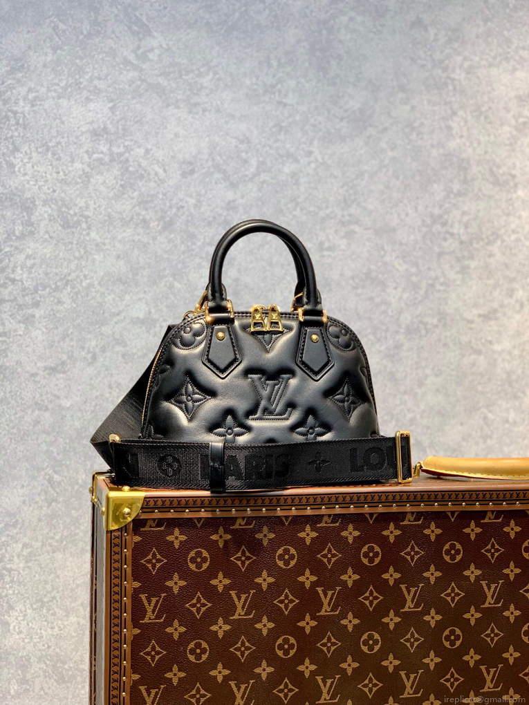 LV M59793 Louis Vuitton Alma BB Handbag Black