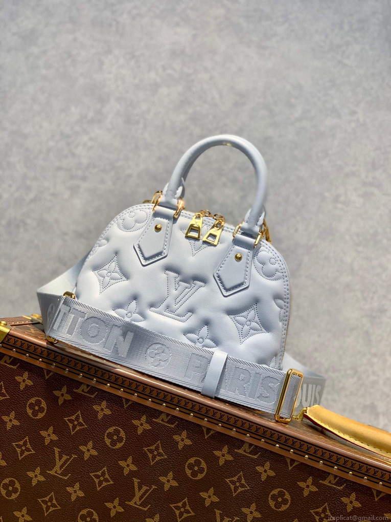 LV M59822 Louis Vuitton Alma BB Handbag Glacier Blue