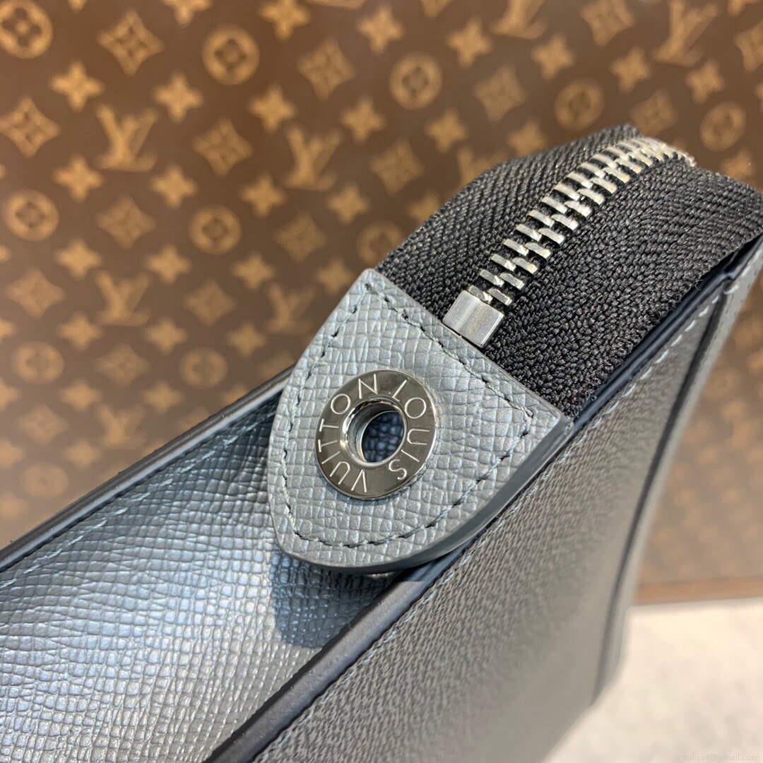 LV M30840 Louis Vuitton Pochette Voyage MM Taiga leather