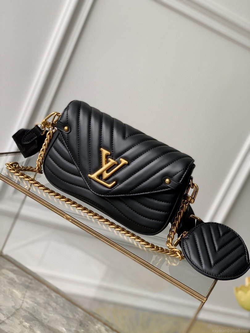 LV M56461 Louis Vuitton New Wave Multi-Pochette Leather M58941 Black