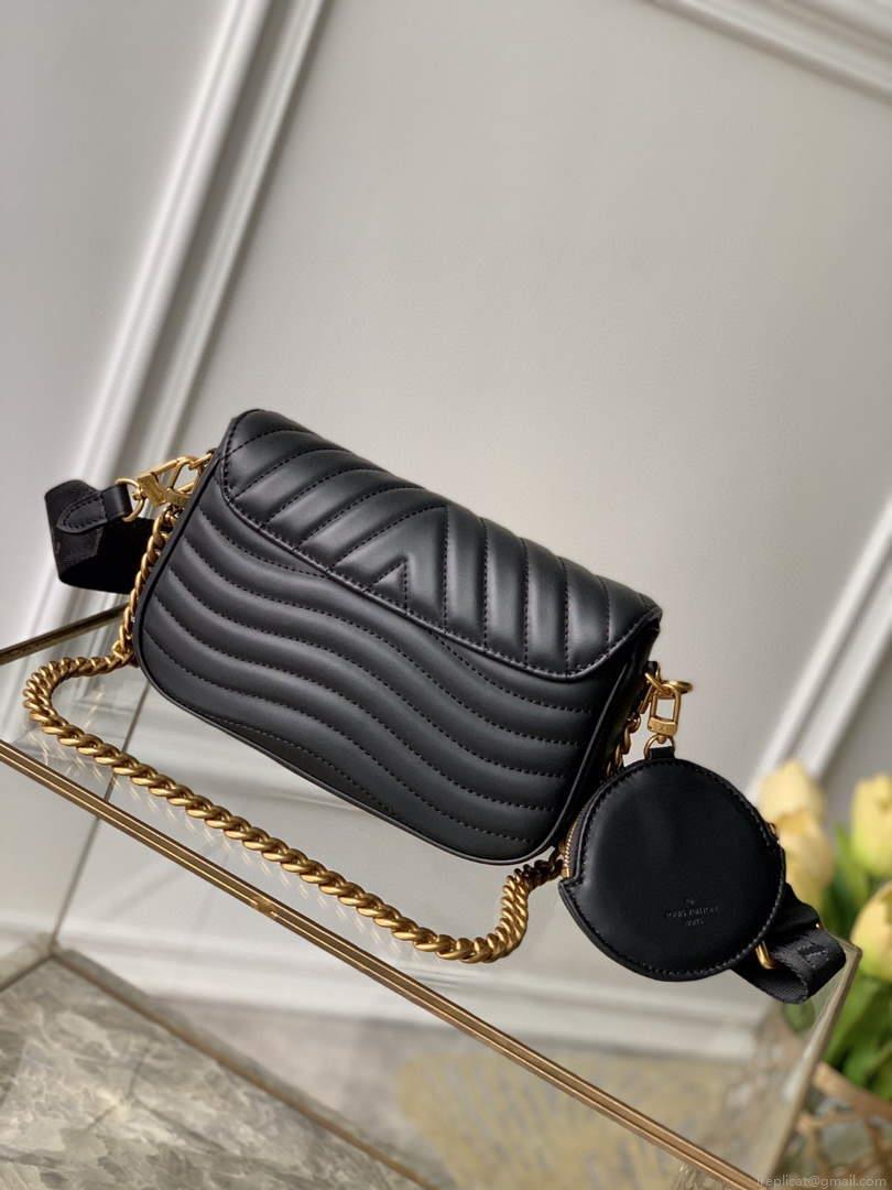 LV M56461 Louis Vuitton New Wave Multi-Pochette Leather M58941 Black