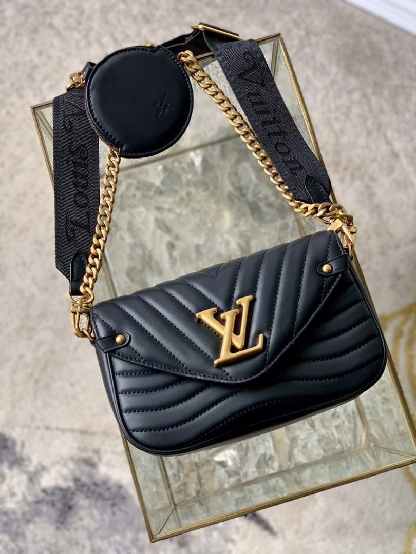 LV M56461 Louis Vuitton New Wave Multi-Pochette Leather M58941 Black