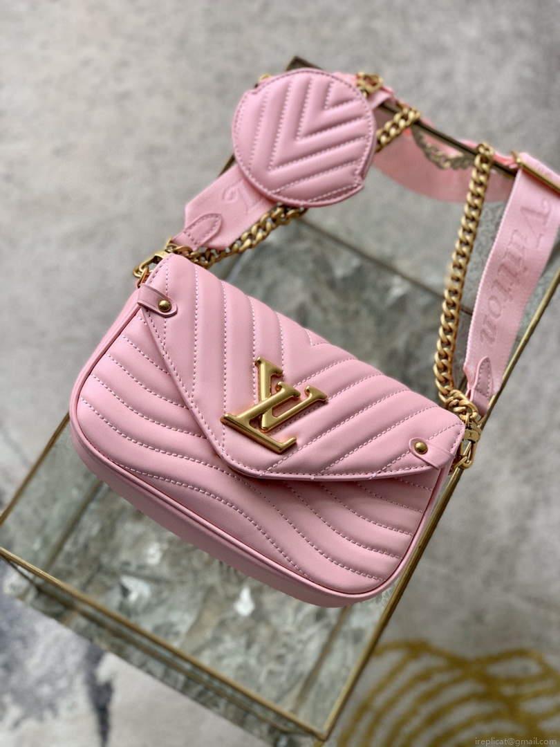 LV M56468 Louis Vuitton New Wave Multi-Pochette Leather M56461 Pink