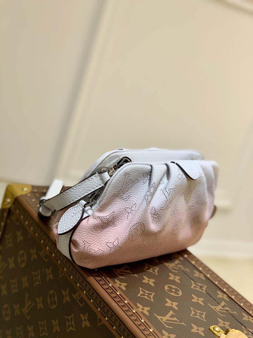 LV M80497 Louis Vuitton Scala Mini Pouch Bag Beige and Pink