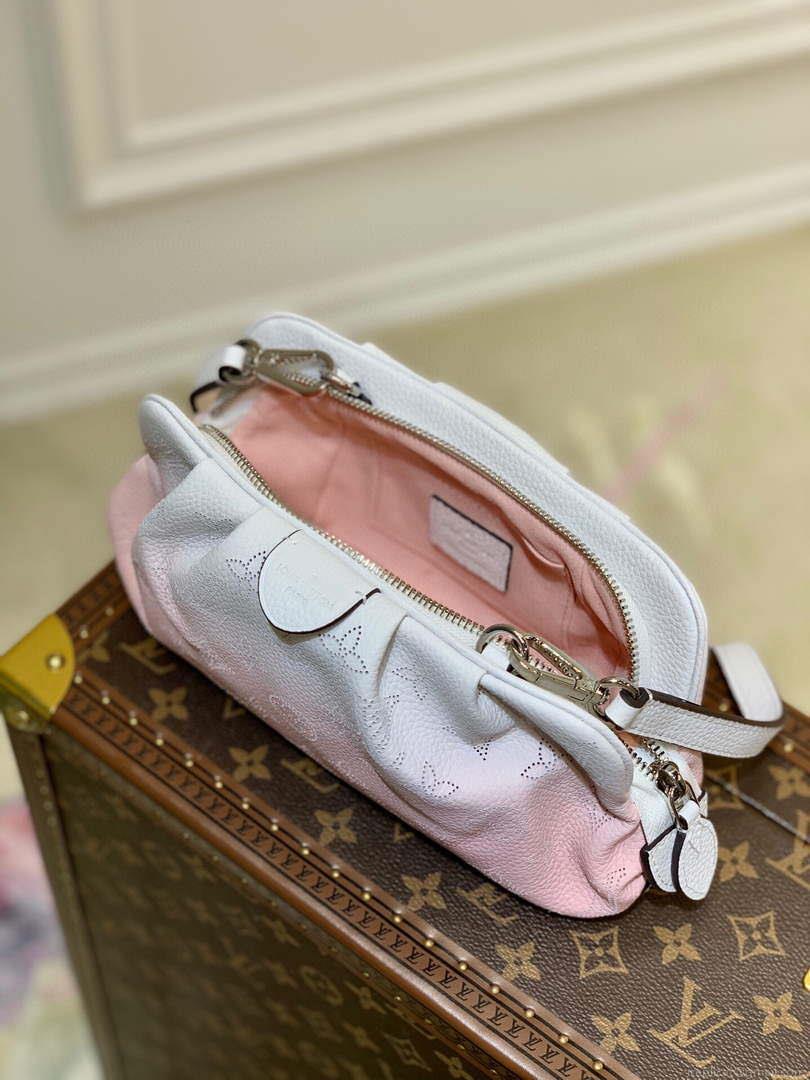 LV M80497 Louis Vuitton Scala Mini Pouch Bag Beige and Pink