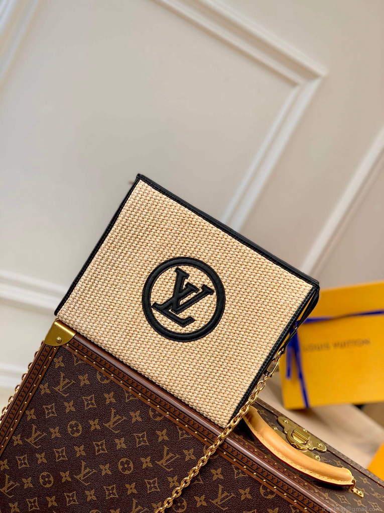 LV M81366 Louis Vuitton Toiletry Pouch On Chain Natural Black