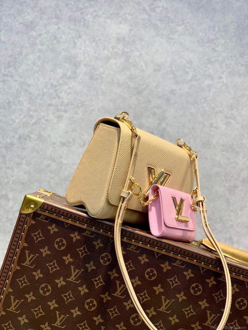 LV M59884 Louis Vuitton Twist MM Handbag skin color