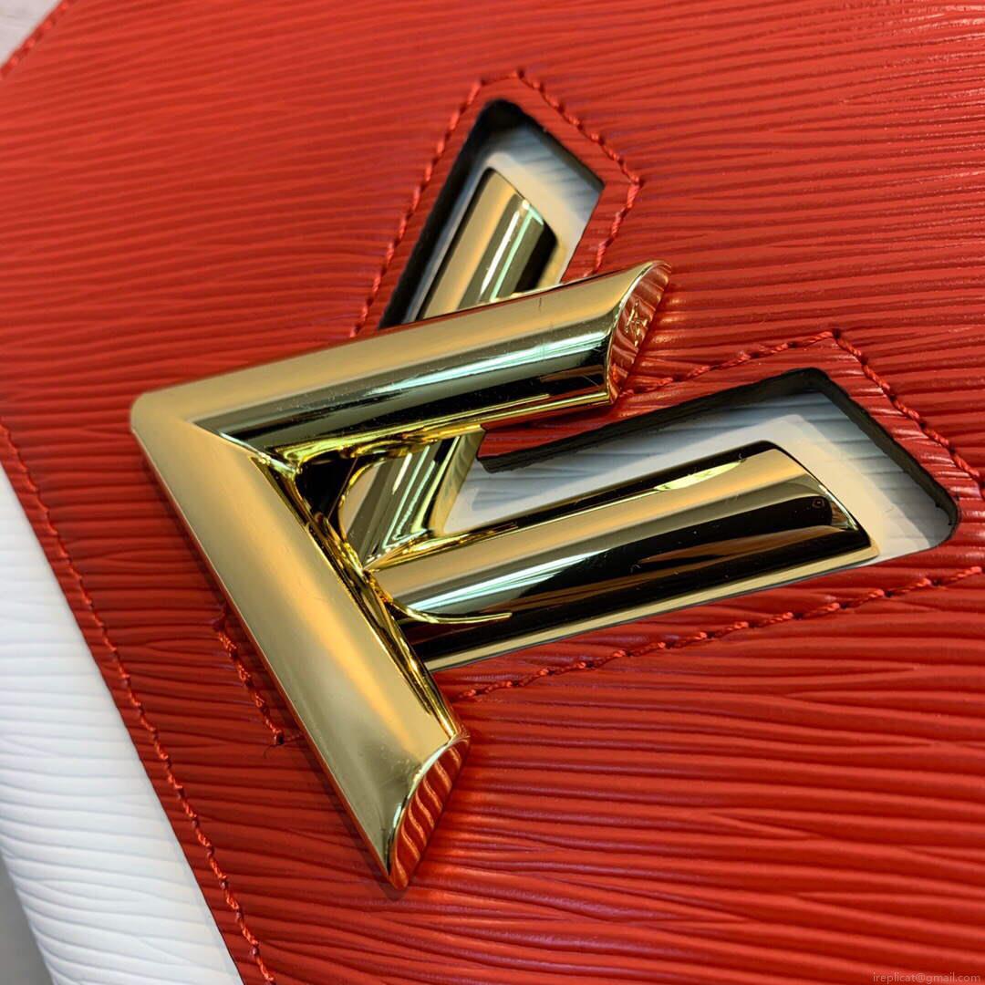 LV M59884 Louis Vuitton Twist MM Handbag Red