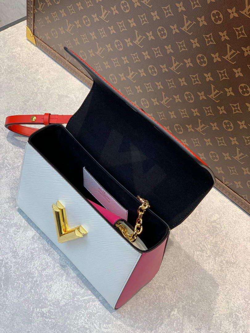 LV M59884 Louis Vuitton Twist MM Handbag Red