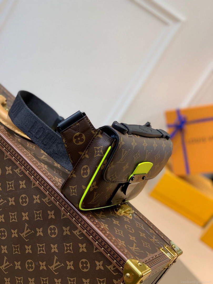 LV M45864 Louis Vuitton S Lock Sling Bag Jaune Fluo