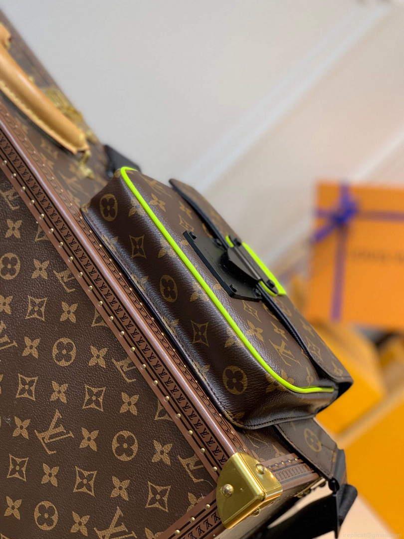LV M45864 Louis Vuitton S Lock Sling Bag Jaune Fluo