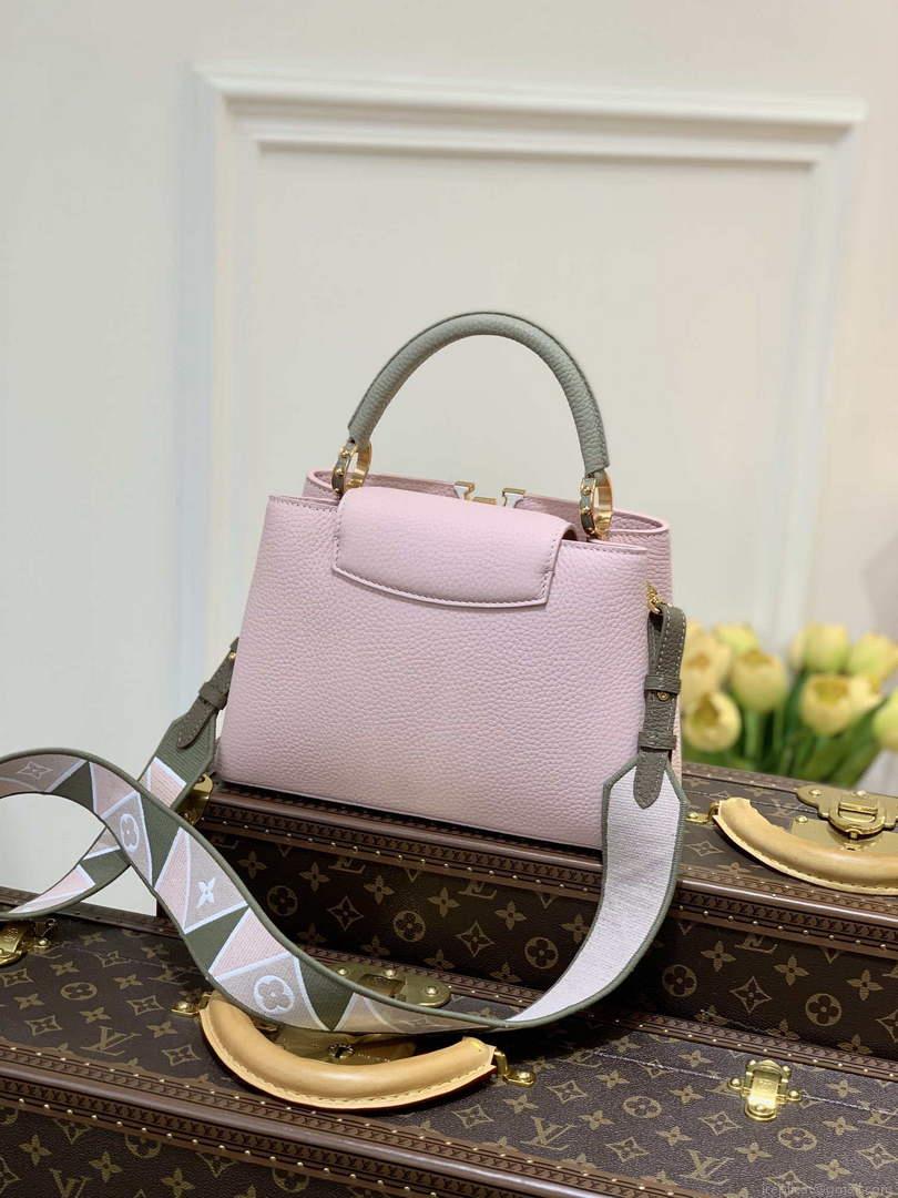 LV M59061 Louis Vuitton Capucines BB Handbag Rose Beige