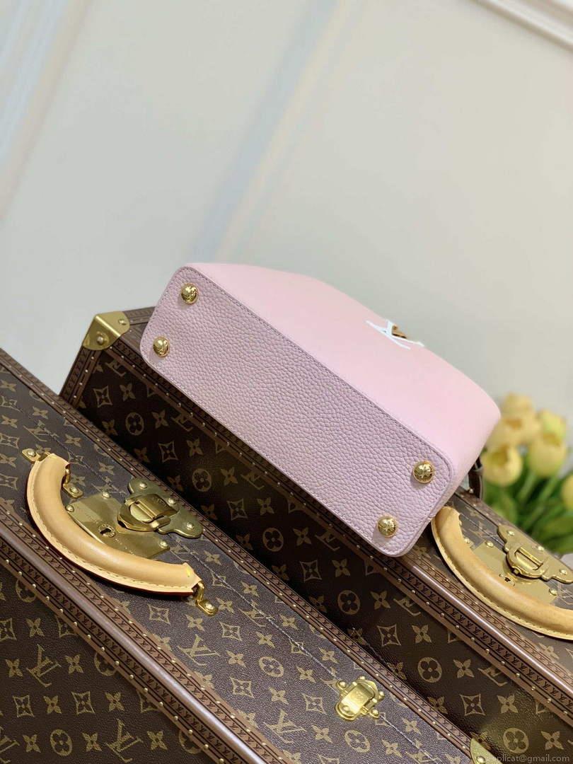 LV M59061 Louis Vuitton Capucines BB Handbag Rose Beige