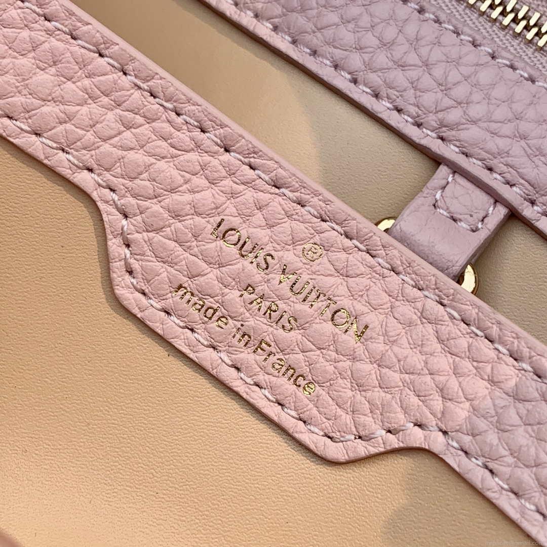 LV M59061 Louis Vuitton Capucines BB Handbag Rose Beige