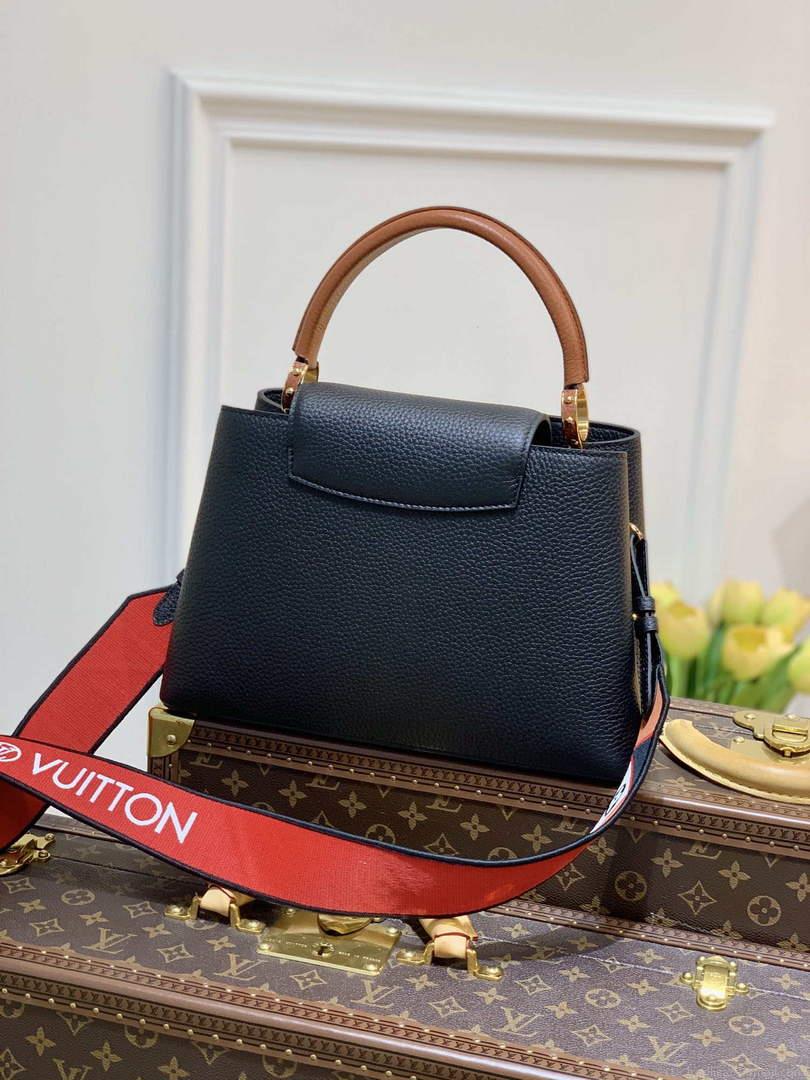 LV M59021 Louis Vuitton Capucines MM Handbag Black