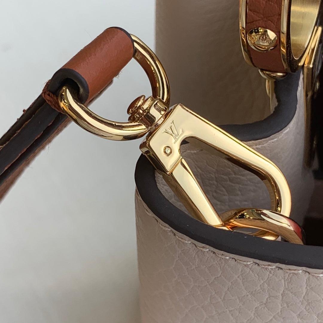 LV M57904 Louis Vuitton Capucines MM Handbag M57903 Apricot and Orange