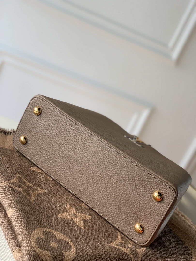 LV M57540 Louis Vuitton Capucines MM Bags M57903 Grey and Pink