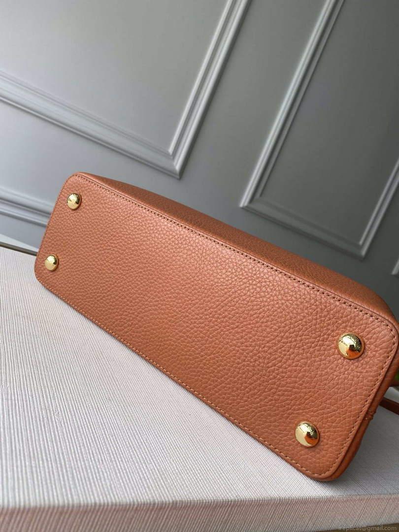 LV N97980 Louis Vuitton Capucines MM Bag Brown
