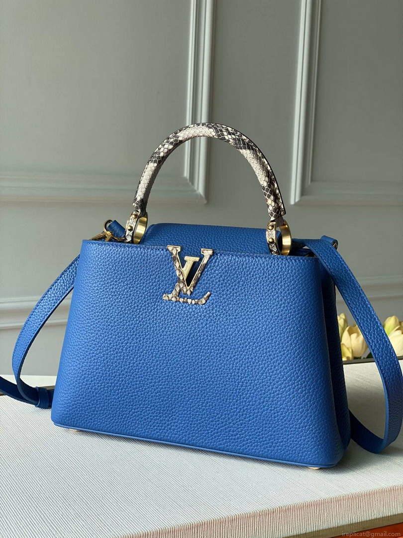 LV N98388 Louis Vuitton Capucines BB Handbag Blue