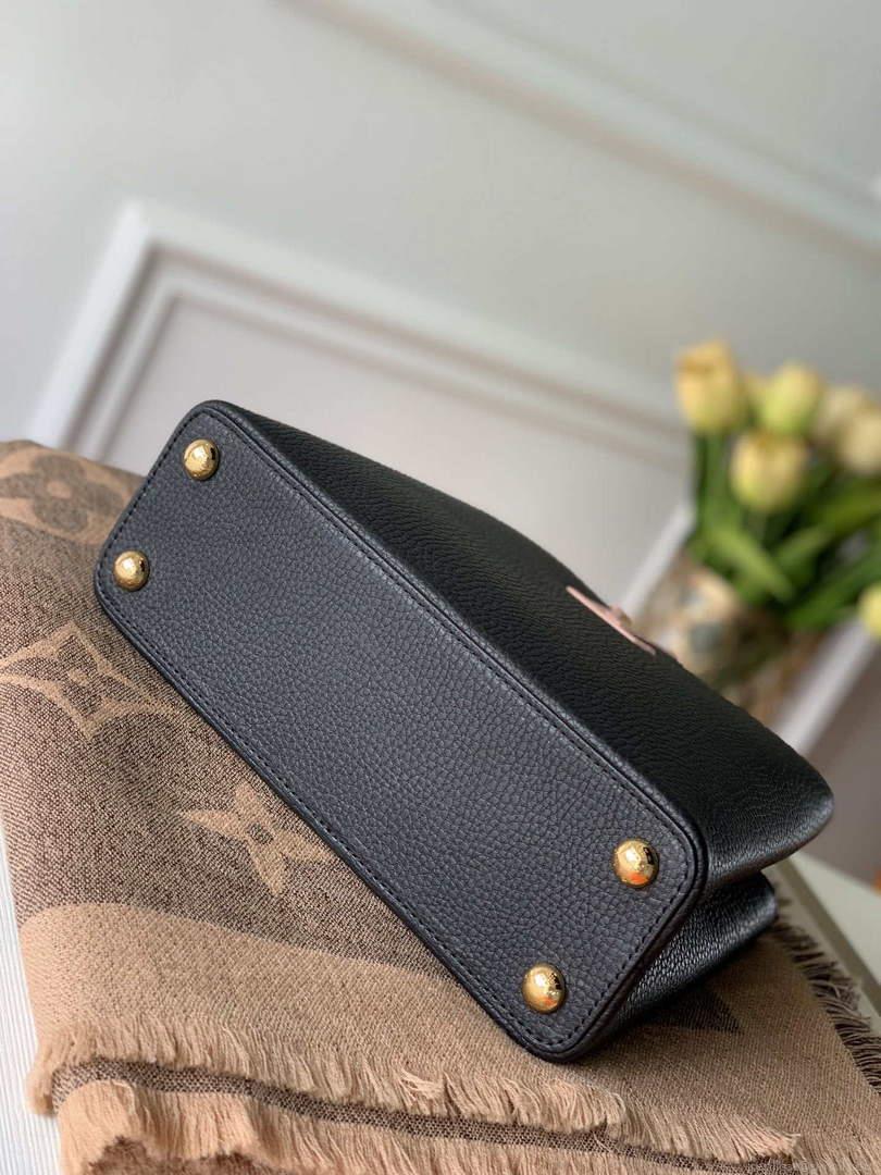 LV M57518 Louis Vuitton Capucines BB Handbag Black and Red