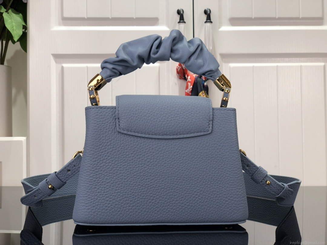 LV M58586 Louis Vuitton Capucines Mini BB Handbag Blue