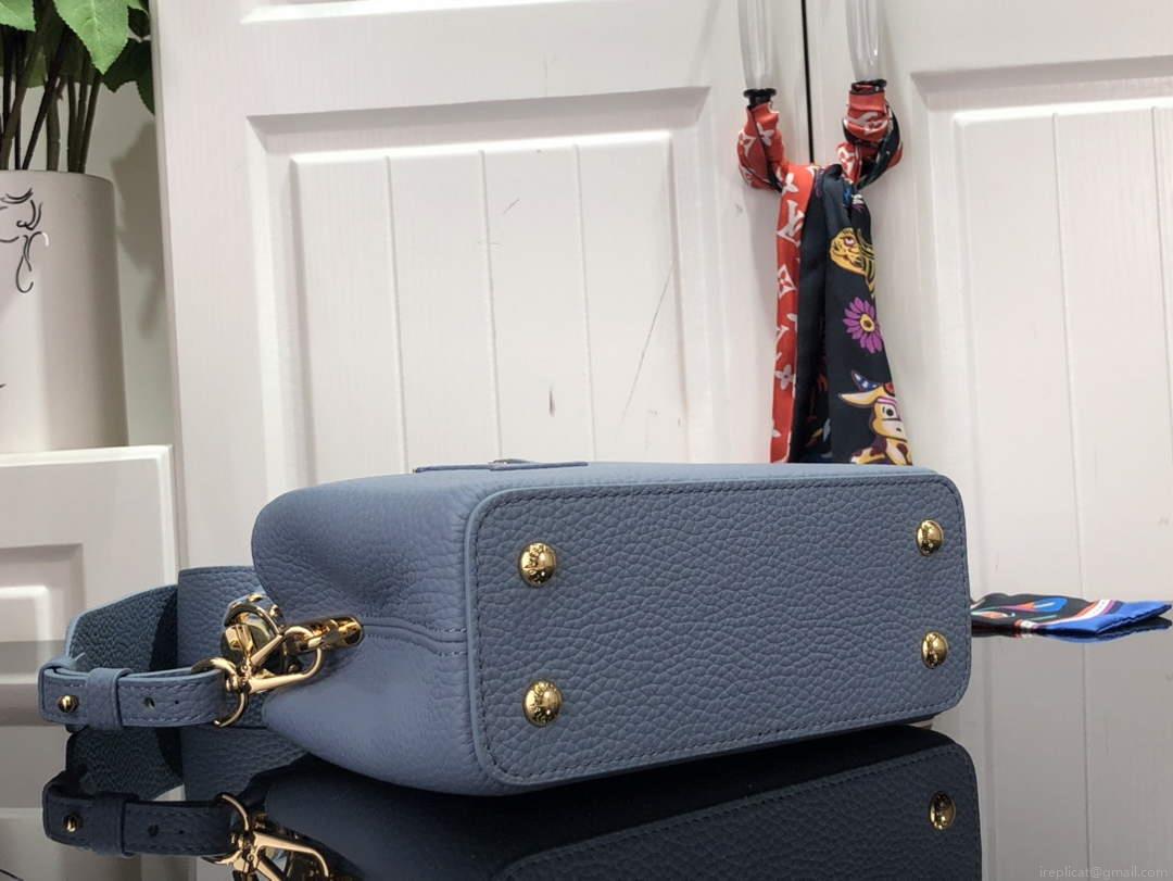 LV M58586 Louis Vuitton Capucines Mini BB Handbag Blue