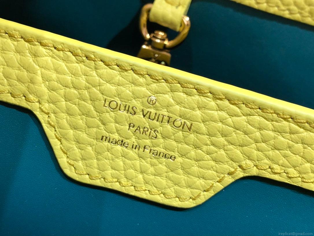 LV M59468 Louis Vuitton Capucines BB Handbag Snow White and Cedrat