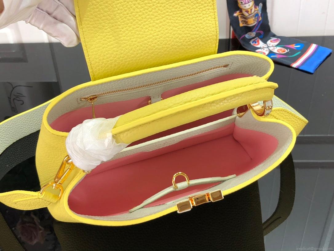LV m59434 Louis Vuitton Capucines BB Handbag Yellow