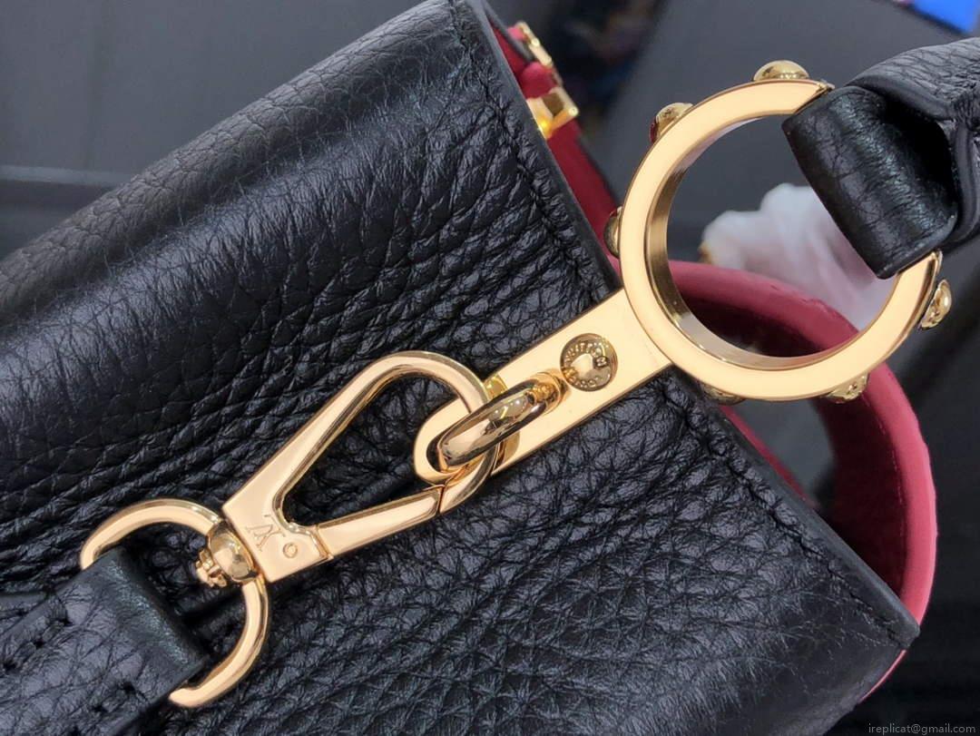LV M59882 Louis Vuitton Capucines Mini BB Handbag Black