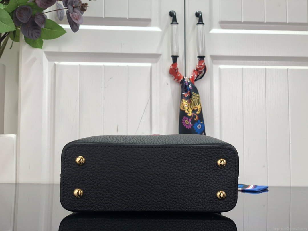 LV M59882 Louis Vuitton Capucines Mini BB Handbag Black