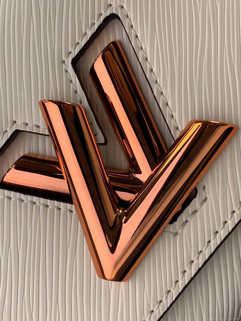 LV M59687 Louis Vuitton Twist PM Epi leather Handbag Quartz White