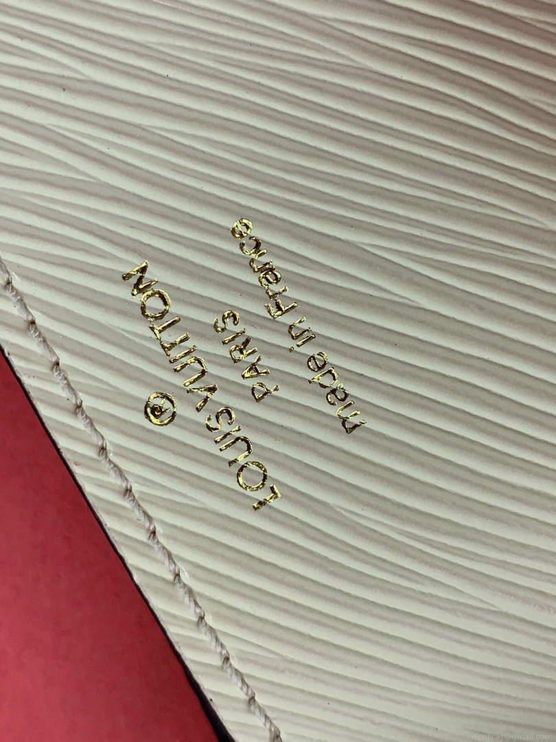 LV M59687 Louis Vuitton Twist PM Epi leather Handbag Quartz White