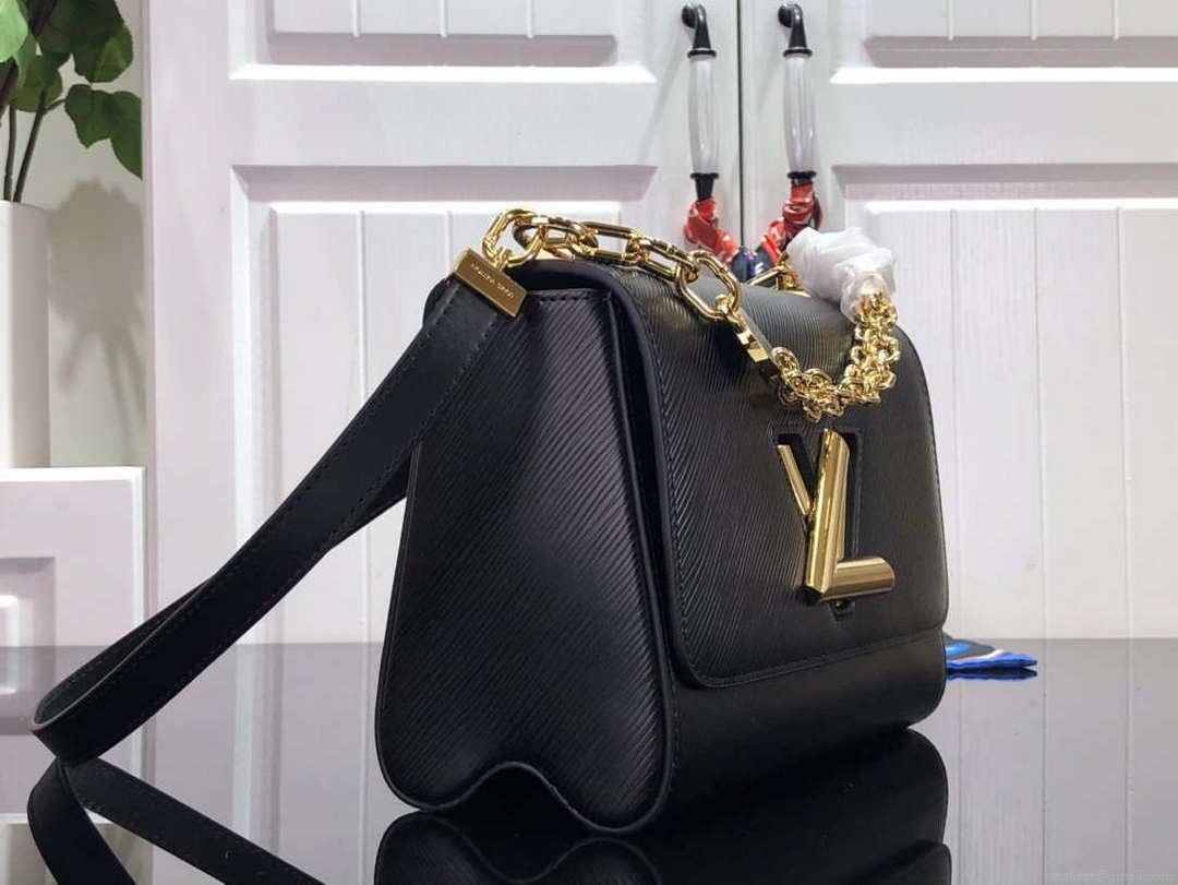 LV M59402 Louis Vuitton Twist MM Epi Grained Leather Black