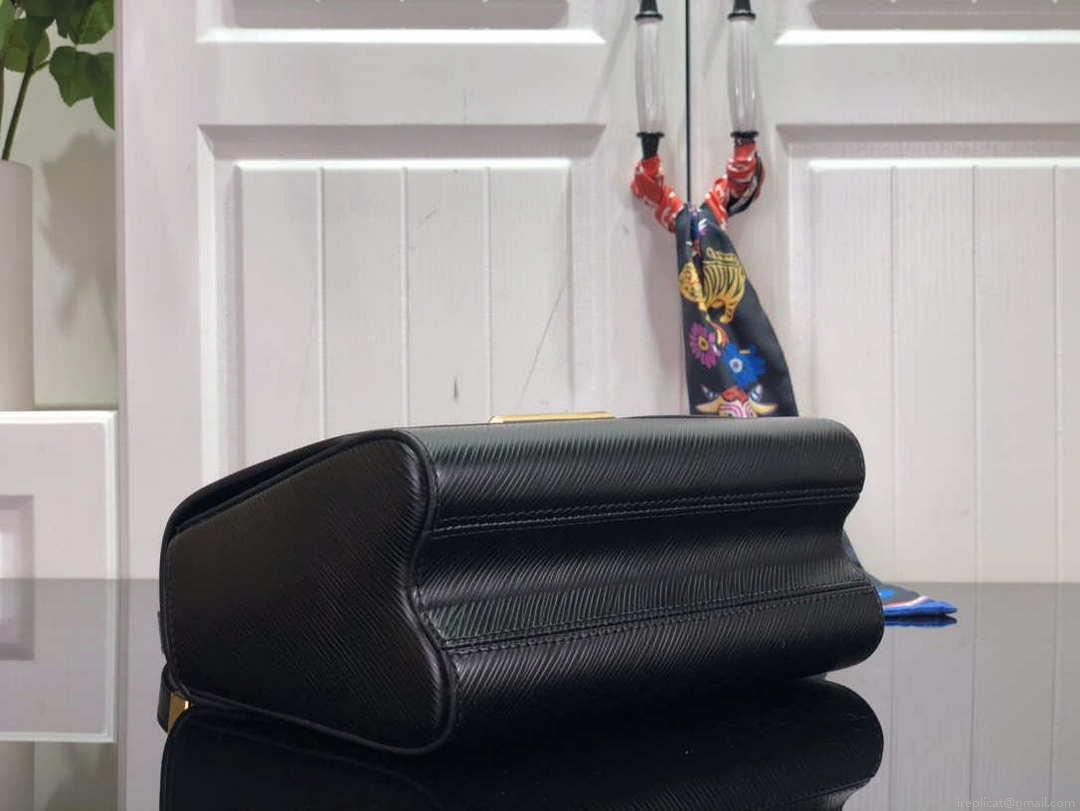 LV M59402 Louis Vuitton Twist MM Epi Grained Leather Black