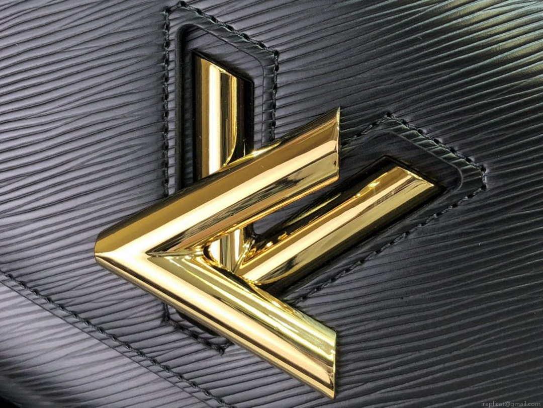 LV M59402 Louis Vuitton Twist MM Epi Grained Leather Black