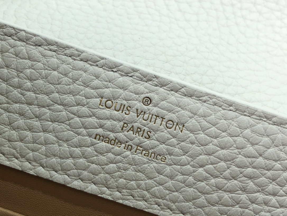 LV M57671 Louis Vuitton Capucines MM Handbag White