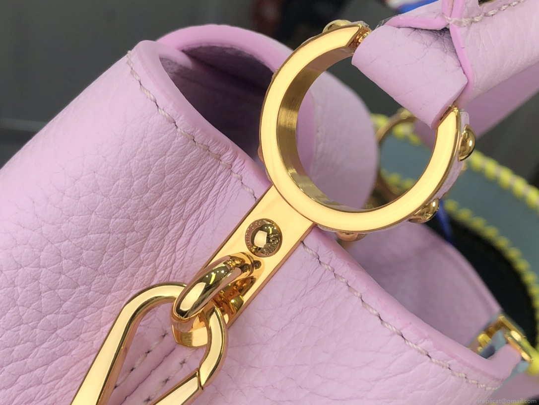 LV M57671 Louis Vuitton Capucines MM Handbag Pink