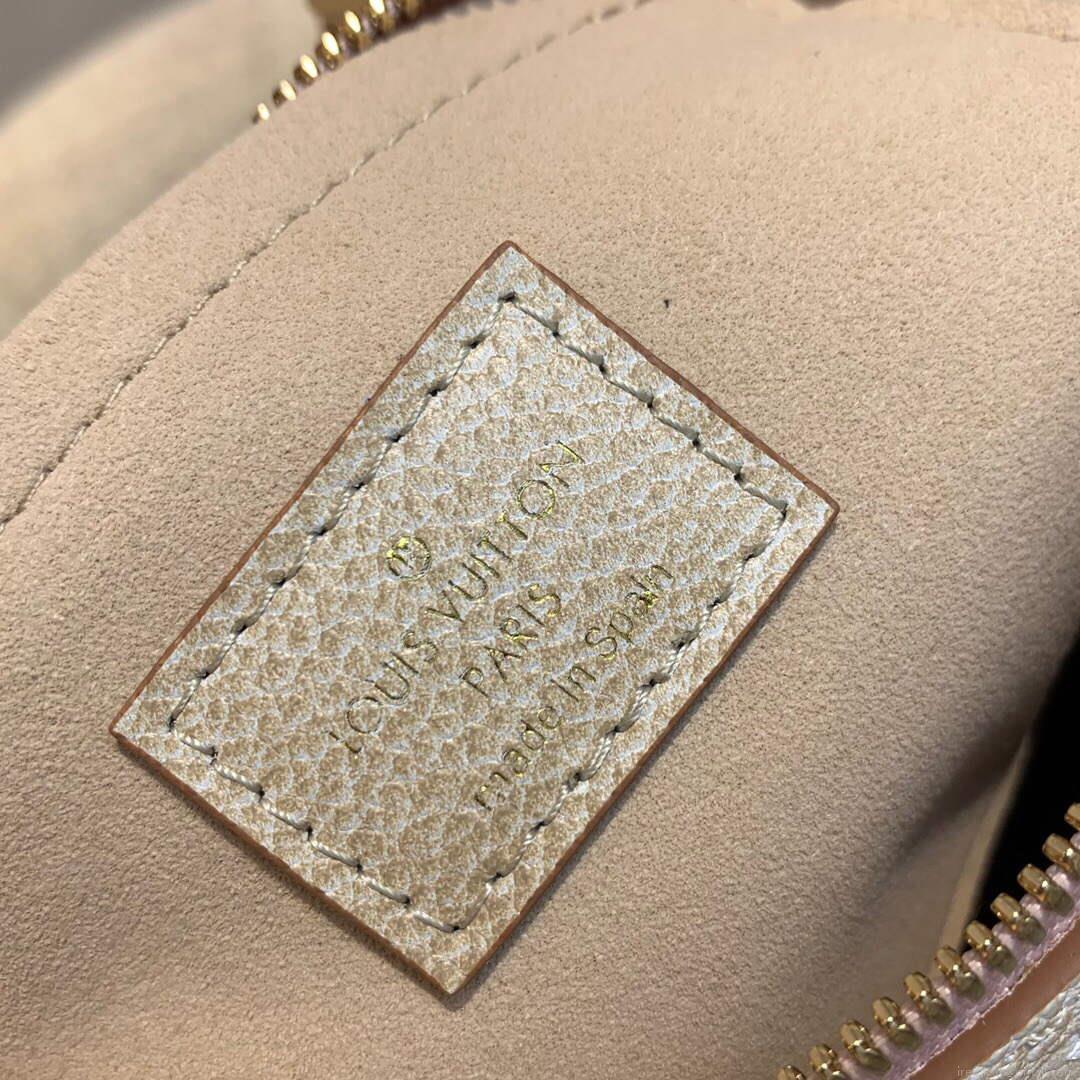 LV M46163 Louis Vuitton Speedy Bandouliere 20 Handbag Pale Beige
