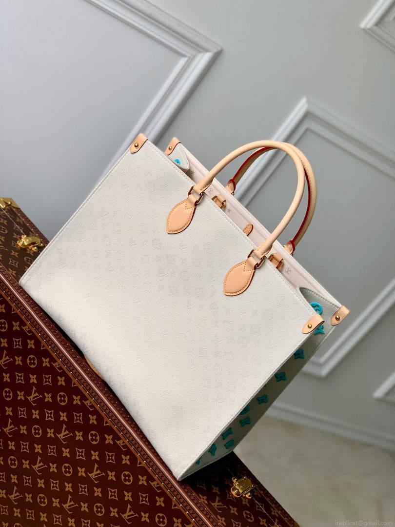 LV M46076 Louis Vuitton Onthego GM Tote Bag Yellow leather